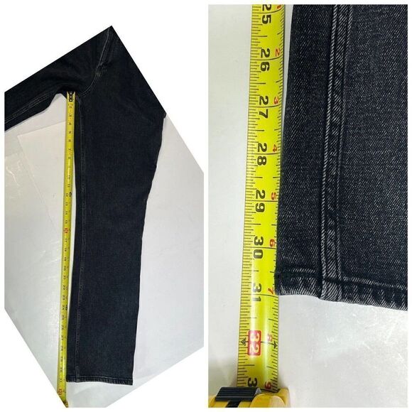 Abercrombie & Fitch Women's 32 14 90s Slim Straight Ultra High Rise Black Jeans - Picture 11 of 14